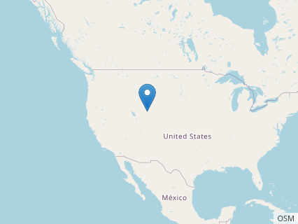 Locations where Agathaumas fossils were found.