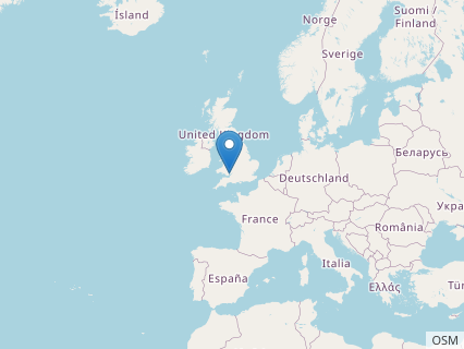 Locations where Agrosaurus fossils were found.