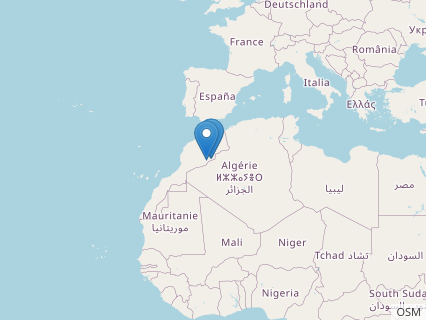 Locations where Alanqa fossils were found.