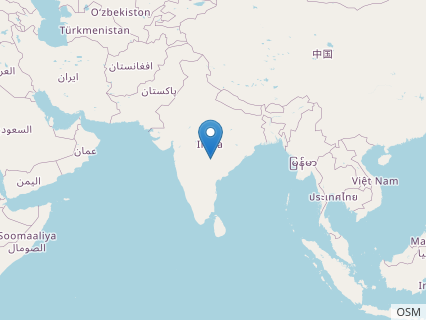 Locations where Alwalkeria fossils were found.