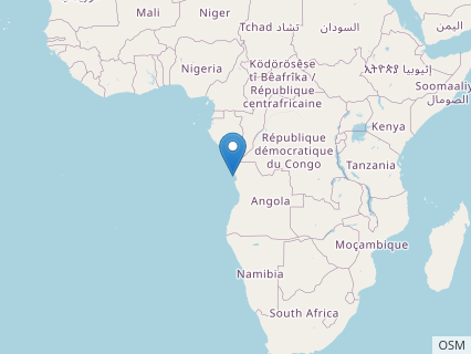 Locations where Angolatitan fossils were found.