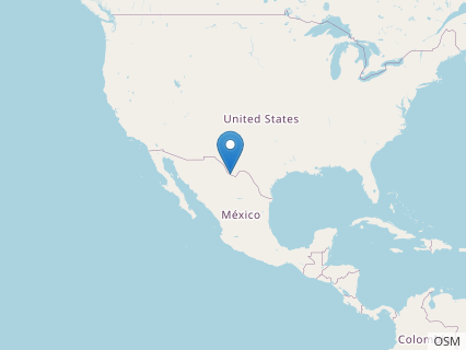 Locations where Angulomastacator fossils were found.