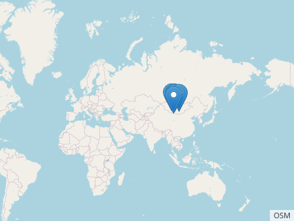 Locations where Avimimus fossils were found.