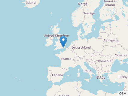 Locations where Becklespinax fossils were found.