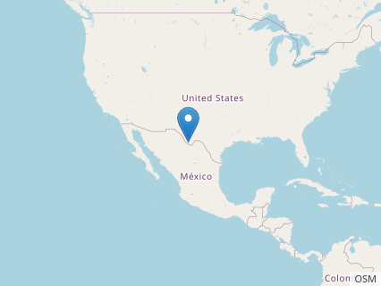 Locations where Bravoceratops fossils were found.