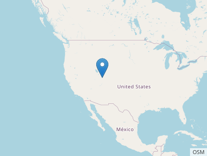 Locations where Cedarpelta fossils were found.