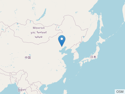 Locations where Changyuraptor fossils were found.