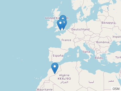 Locations where Coloborhynchus fossils were found.