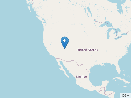 Locations where Diabloceratops fossils were found.