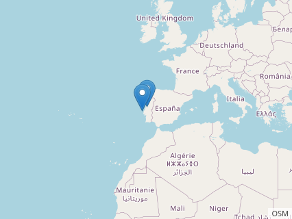 Locations where Draconyx fossils were found.