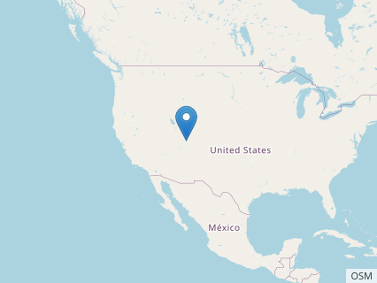 Locations where Dystrophaeus fossils were found.