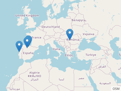 Locations where Euronychodon fossils were found.