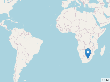 Locations where Fabrosaurus fossils were found.