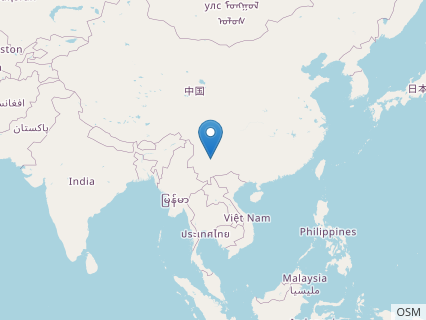 Locations where Fulengia fossils were found.