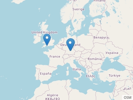 Locations where Germanodactylus fossils were found.