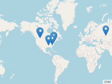 Locations where Hadrosaurus fossils were found.