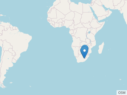 Locations where Heterodontosaurus fossils were found.