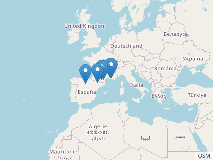 Locations where Hypselosaurus fossils were found.