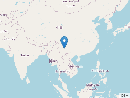 Locations where Jingshanosaurus fossils were found.