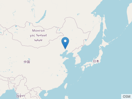 Locations where Jinzhousaurus fossils were found.