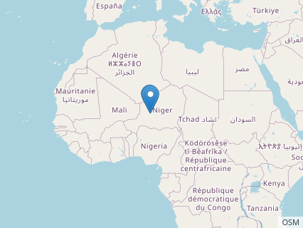 Locations where Jobaria fossils were found.