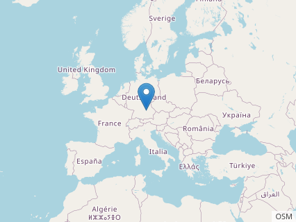 Locations where Juravenator fossils were found.