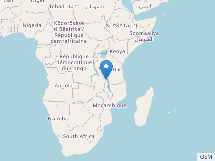 Locations where Karongasaurus fossils were found.