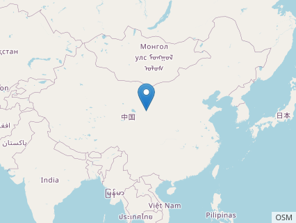 Locations where Lanzhousaurus fossils were found.