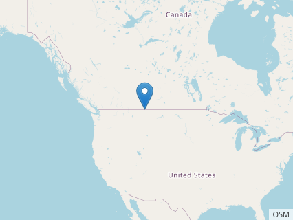 Locations where Medusaceratops fossils were found.