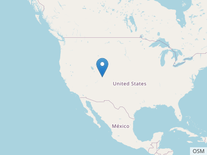 Locations where Mesadactylus fossils were found.