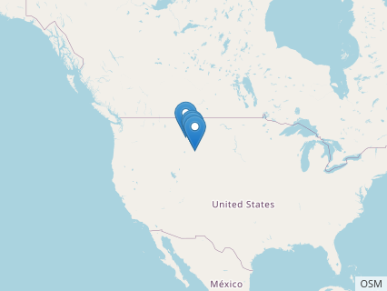 Locations where Microvenator fossils were found.