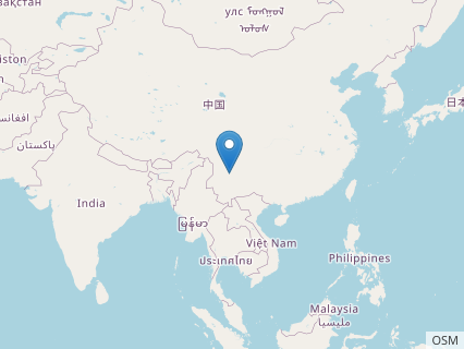 Locations where Nebulasaurus fossils were found.