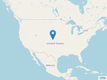 Locations where Niobrarasaurus fossils were found.