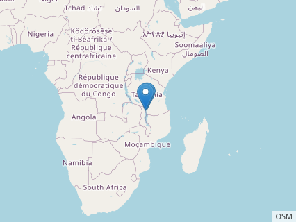 Locations where Nyasasaurus fossils were found.