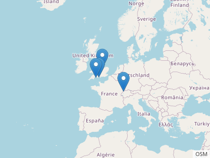 Locations where Ornithopsis fossils were found.