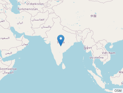 Locations where Pradhania fossils were found.