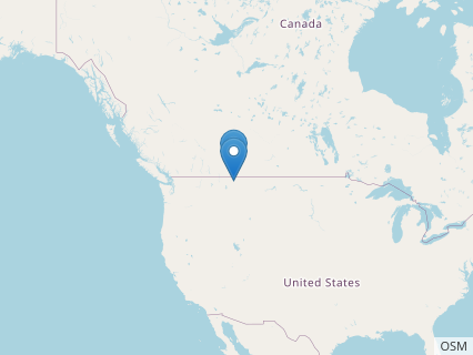 Locations where Prenoceratops fossils were found.