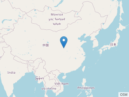 Locations where Qinlingosaurus fossils were found.