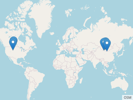 Locations where Saurornithoides fossils were found.