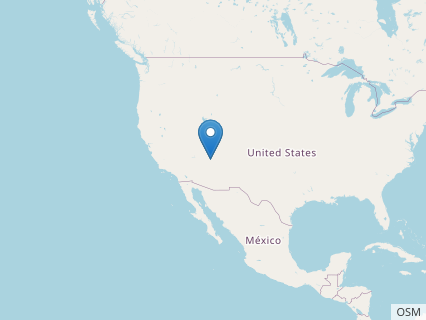 Locations where Scutellosaurus fossils were found.