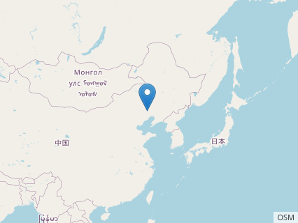 Locations where Shuangmiaosaurus fossils were found.