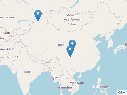 Locations where Sinopliosaurus fossils were found.