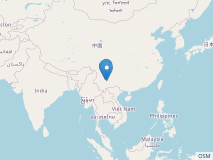 Locations where Sinosaurus fossils were found.