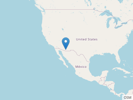 Locations where Sonorasaurus fossils were found.