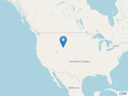 Locations where Stegopelta fossils were found.