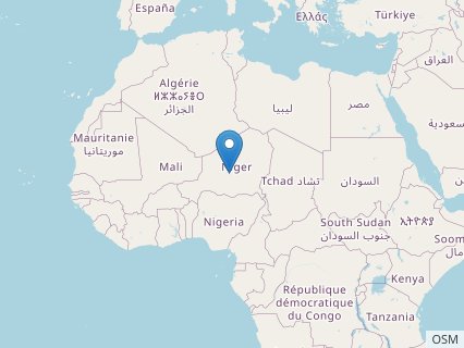 Locations where Suchomimus fossils were found.