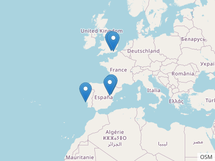 Locations where Suchosaurus fossils were found.