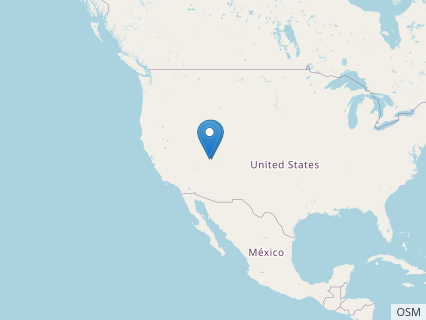 Locations where Teratophoneus fossils were found.