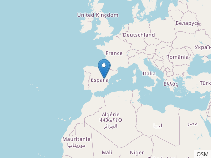 Locations where Turiasaurus fossils were found.