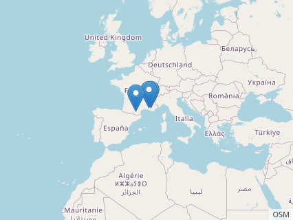 Locations where Variraptor fossils were found.